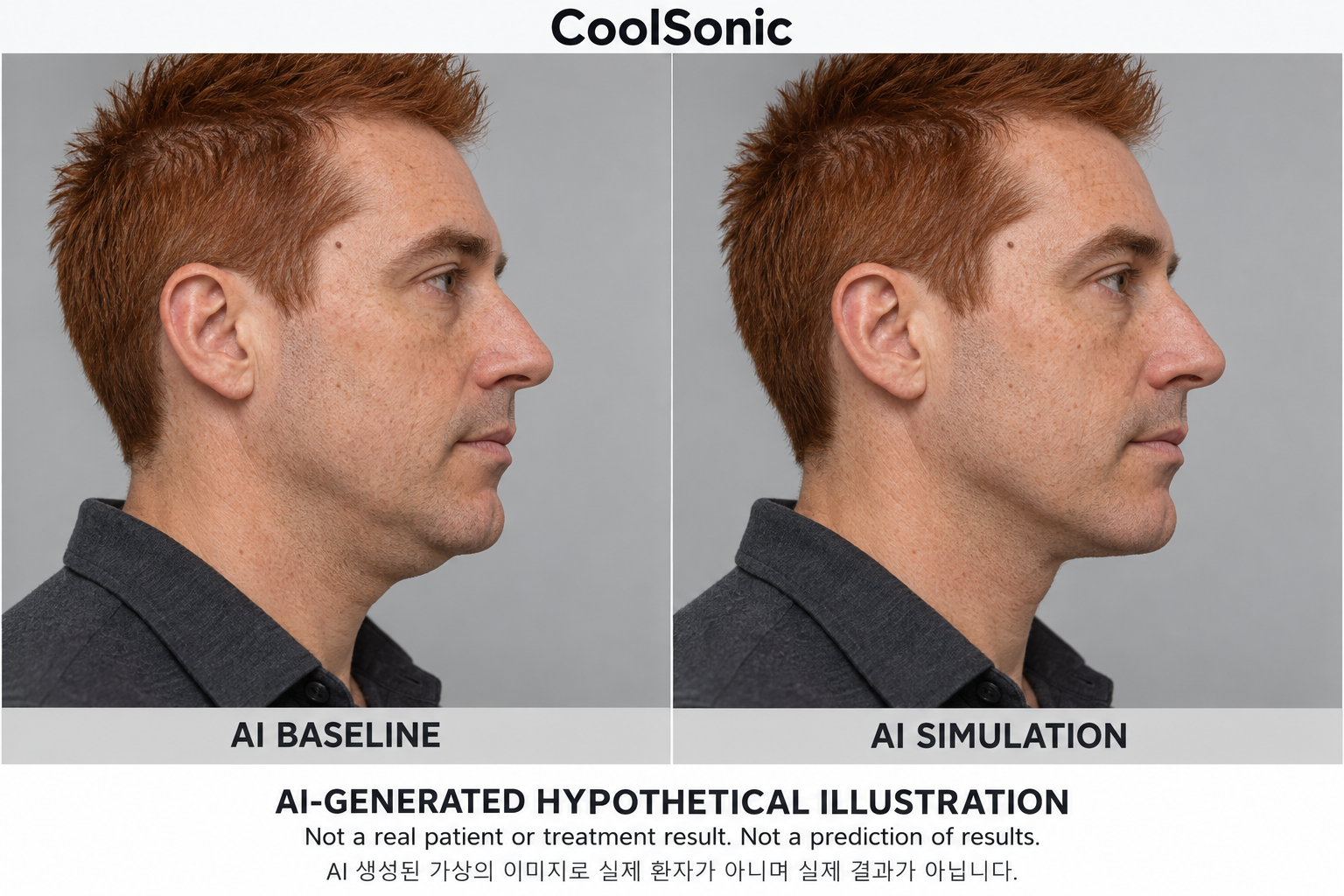 虛構AI示例，並非真實患者、治療結果或結果預測 — CoolSonic 冷卻音波