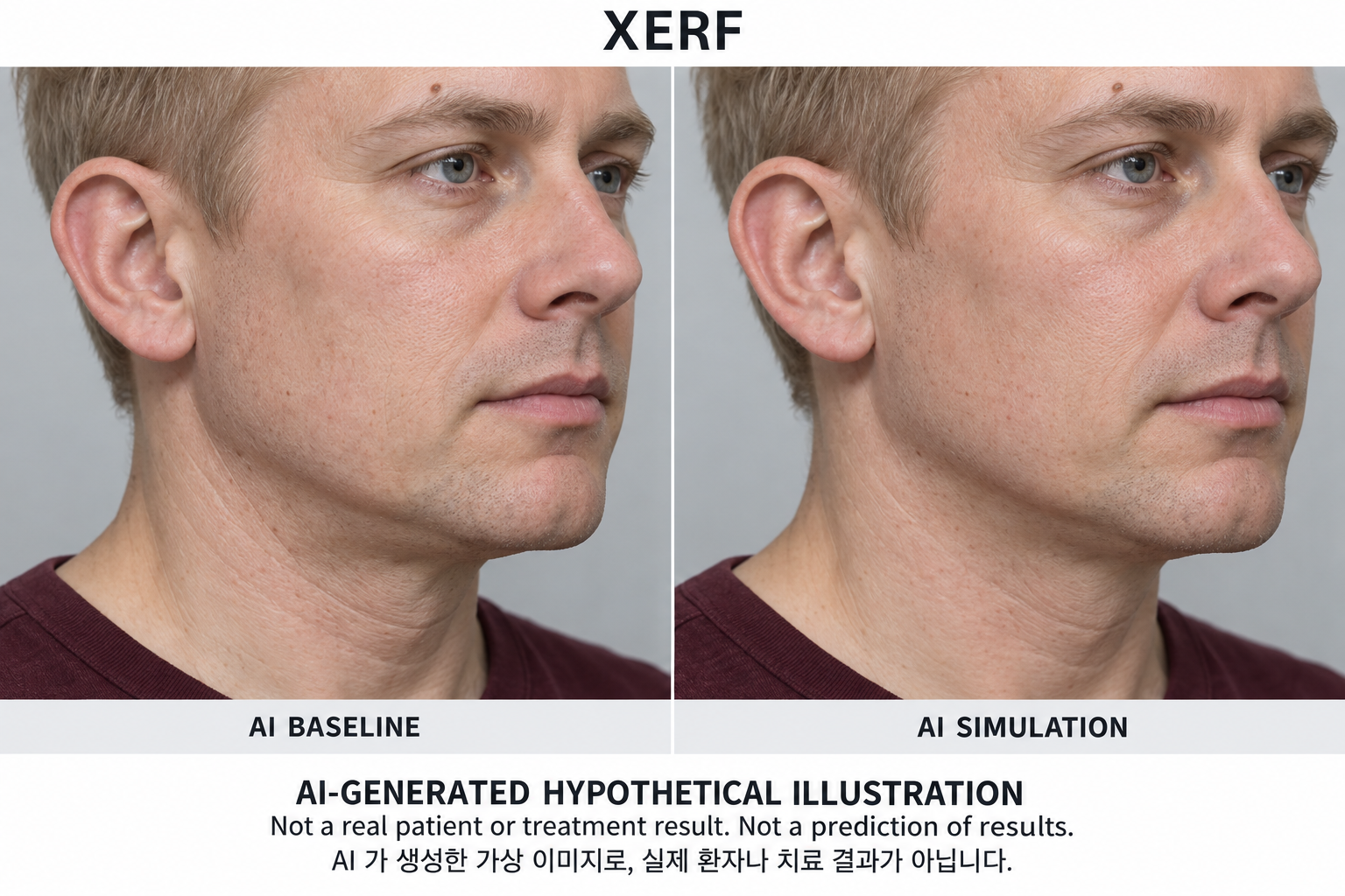虛構AI示例，並非真實患者、治療結果或結果預測 — XERF 雙頻電波